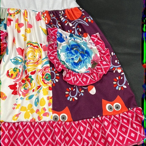 Adorable Girls Multi Colored Dress Size 6-7 - Picture 4 of 7